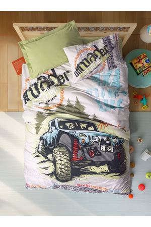 Cotton Box Junior Nevresim Takımı Tek Kişilik Adventure Yeşil