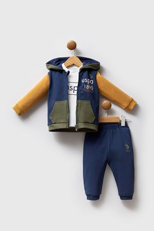 U.S. Polo Assn 3'lü Takım USB2574 İndigo Hardal