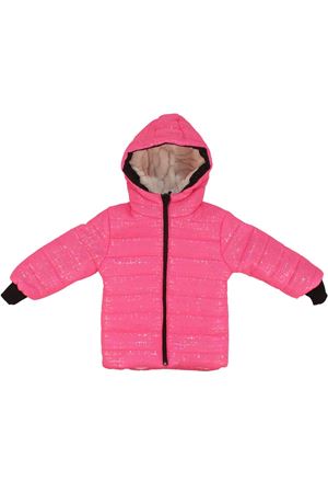 Kız Çocuk Fuşya Simli Parlak İçi Peluş Mont