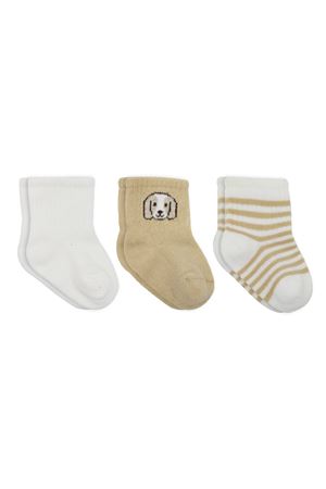 Bistyle Dog Boy 3'lü Penye Soket Çorap 10134 Ekru