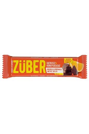 Züber Meyve Barı 40 Gr Kakaolu ve Portakallı