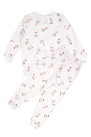 Unisex Ekru Ördek Baskılı Pijama Takımı