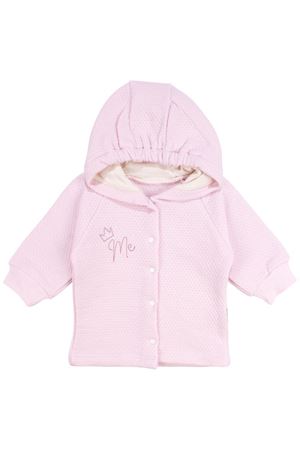 Kız Bebek Pembe Kapitoneli Kapüşonlı Çıtçıtlı Me Nakışlı Hırka