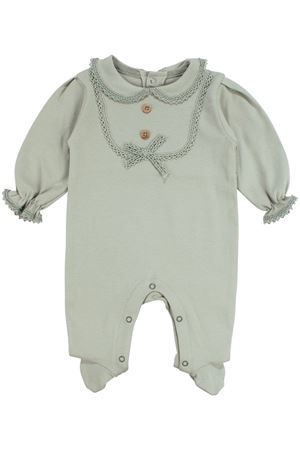 Kız Bebek Yeşil Fistolu Yakalı Düğmeli Patikli Tulum