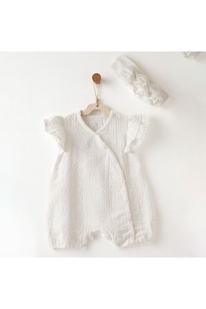 Andywawa AC26642 Baby Chic Tulum Takım Ekru