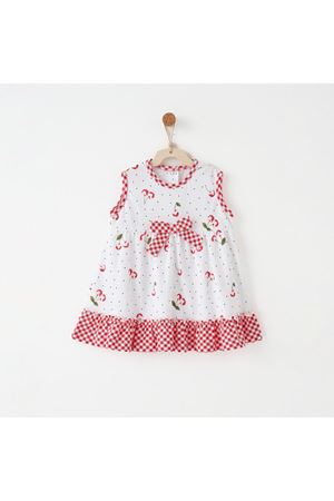 Andywawa AC26688 Cherry Chatty Elbise Ekru