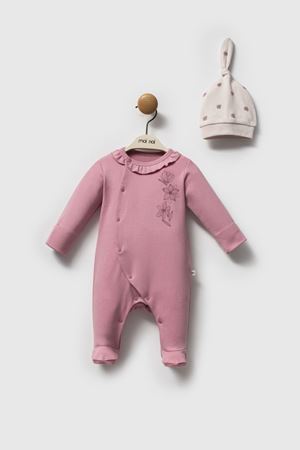 Moi Noi Flowers Şapkalı Tulum MNB1262 Mürdüm