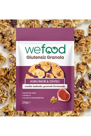 Wefood Glutensiz Granola Kuru İncir ve Cevizli 250 Gr