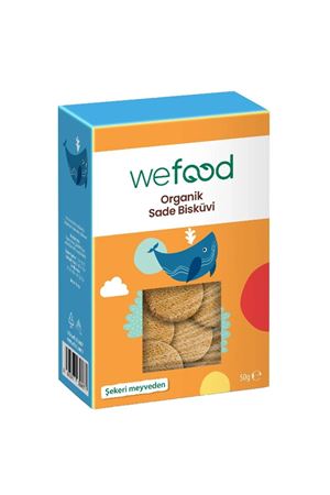 Wefood Organik Kids Sade Bisküvi 50 Gr