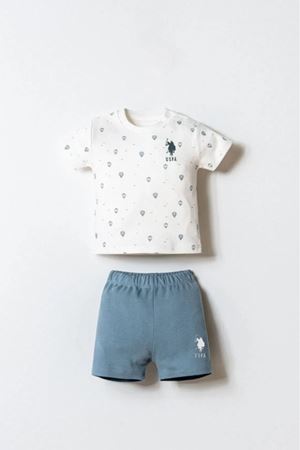 U.S. Polo Şortlu Takım USB2855 Beyaz