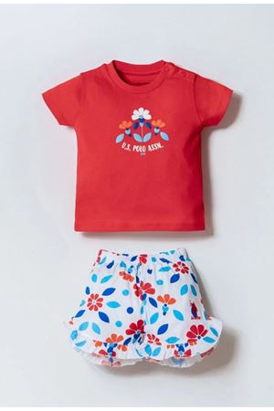 U.S. Polo Şortlu Takım USB2999 Nar Çiçeği