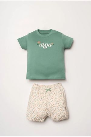 U.S. Polo Şortlu Takım USB2982 Yeşil
