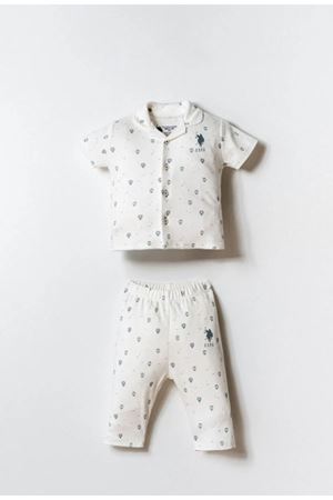 U.S. Polo Gömlek Pijama Takımı USB2852 Beyaz