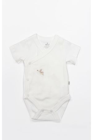 Bistyle Kruvaze Body Yarım Kol Love You Smile 17148 Ekru