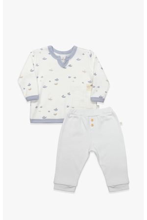 Bistyle 2li Takım Little Boats 14127 Ekru