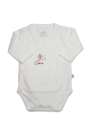 Bistyle Kruvaze Body Uzun Kol Cookies Make Happy 17141 Ekru