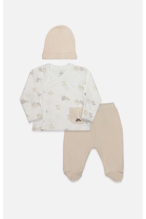 Bistyle 3lü Zıbın Takım With You Family 13121 Bej