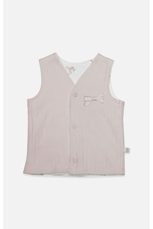 Bistyle Yelek Çift Taraflı Love You Family 18114 Pudra