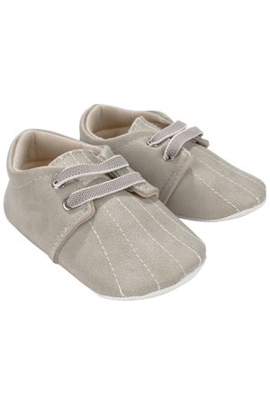 Erkek Bebek Bej Lastikli Bağcıklı Dikişli Ayakkabı