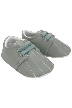 Erkek Bebek Su Yeşili Lastikli Bağcıklı Dikişli Ayakkabı