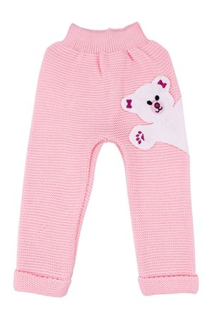 Kız Çocuk Pembe Ayılı Triko Tek Alt