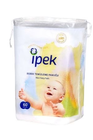 İpek Bebek Temizleme Pamuğu 60'lı