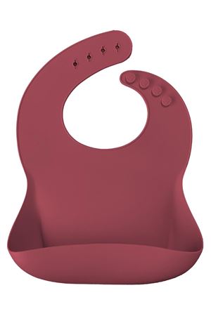 OiOi Basics Silikon Mama Önlüğü Velvet Rose