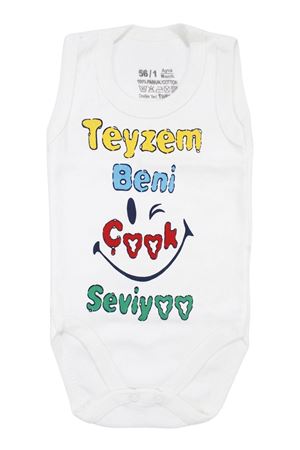Unisex Teyzem Beni Çok Seviyor Baskılı Zıbın
