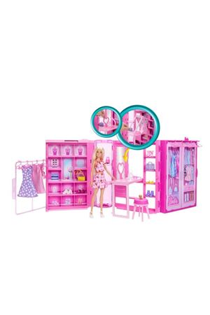 Barbie'nin Rüya Gardırobu ve Bebek Oyun Seti HXD58