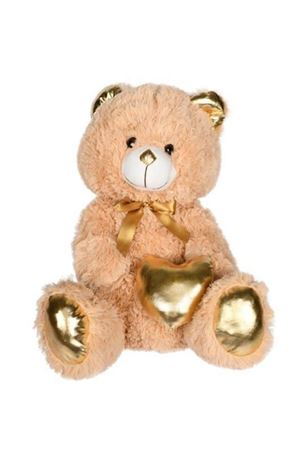 Halley Peluş Parlak Kalpli Ayı 50 Cm 62503