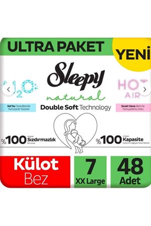 Sleepy Natural Double Soft Külot Bez Ultra Paket 7 Beden 48 Adet
