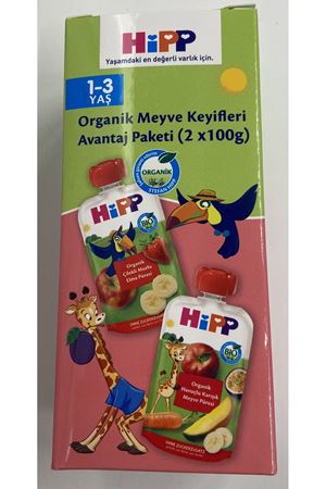 Hipp Organik Meyve Keyifleri Avantaj Paketi 2x100 Gr Pembe
