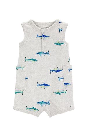Carters Erkek Bebek Kısa Tulum 1S475110 Gri