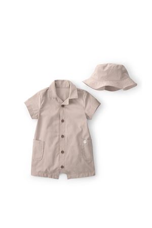 Carters Erkek Bebek Kısa Tulum 1U590910 Bej