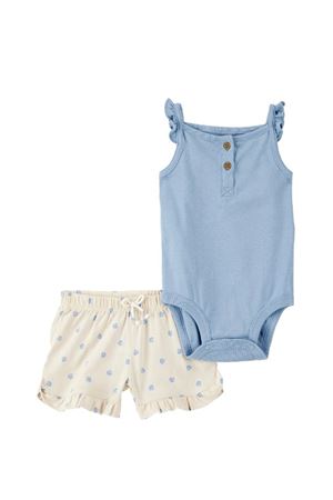 Carters Kız Bebek Body Şort Set 1S523710 Renkli