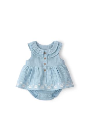 Carters Kız Bebek Bodyli Elbise 1U711810 Mavi