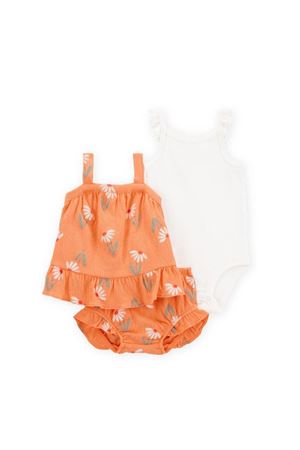 Carters Kız Bebek Alt Üst Set 1S528210 Turuncu