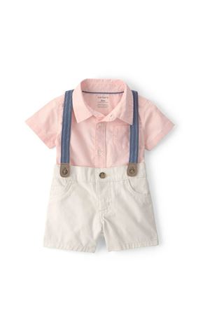 Carters Erkek Bebek Body Şort Set 1U634810 Pembe