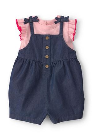 Carters Kız Bebek Salopet Set 1U563510 Mavi