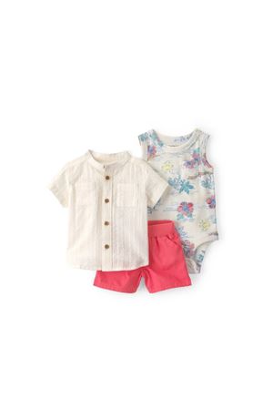 Carters Erkek Bebek Gömlek Şort Set 1U638410 Renkli