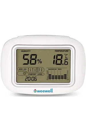 Weewell Oda Nem ve Sıcaklık Ölçer Termometre WHM140