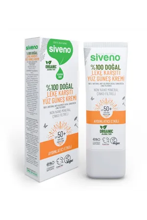 Siveno %100 Doğal Leke Karşıtı SPF 50+ Yüz Güneş Kremi
