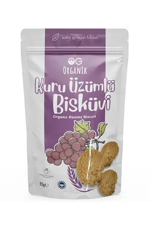 OG Natural ORganik Üzümlü Bisküvi 65gr