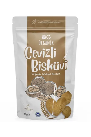 OG Natural Organik Cevizli Bisküvi 80gr