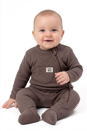 Erkek Bebek Cool Boys Füme Fermuarlı Tulum 0-3 Ay