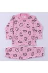 Kız Çocuk Pembe Kedili Baskılı 2'li Pijama Takım