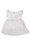 Kız Çocuk Beyaz Fırfırlı Tüllü Elbise