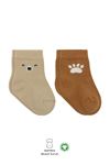 Bistyle 2li Bear Penye Soket Çorap 10116 Bej