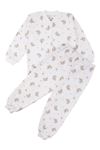 Kız Çocuk Ekru Bej Koala Desenli Çıtçıtlı Pijama Takımı