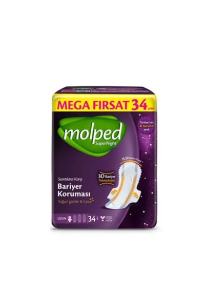 Molped SüperNight Uzun Ped Mega 34'lü